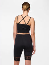 Pieces Miva pyöräilyshortsit - musta - naisten vaatteet - asusteet - pitsi - IHANA Store - lifestyle