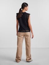 Pieces Olline pitsitoppi - musta - Naisten vaatteet - muoti - pukeutuminen - IHANA Store - lifestyle