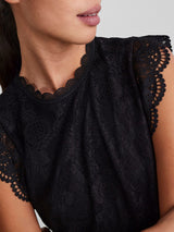 Pieces Olline pitsitoppi - musta - Naisten vaatteet - muoti - pukeutuminen - IHANA Store - lifestyle