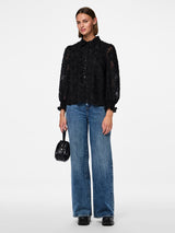 Pieces Pina paita - musta - naisten muoti - paidat ja puserot - lifestyle - IHANA Store