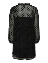 Pieces Roberta mekko - musta - kuvioitu - naisten tunikat - tunikamekot - naisten muoti - lifestylemyymälä - IHANA Store