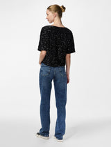 Pieces Kam paljettipaita - musta - juhlapaita - naisten vaatteet - IHANA Store