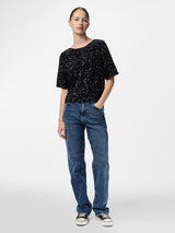 Pieces Kam paljettipaita - musta - juhlapaita - naisten vaatteet - IHANA Store