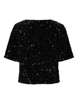 Pieces Kam paljettipaita - musta - juhlapaita - naisten vaatteet - IHANA Store