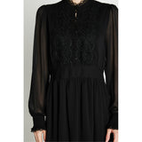 Rue de Femme Sigrida mekko - musta - sifonkimekko - juhlamekot - naisten muoti - lifestyle - IHANA Store