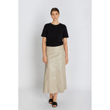 Rue de Femme Aledra hame - beige - hameet - keinonahkahameet - ekonahka - naisten muoti - lifestyle - IHANA Store - kotimainen verkkokauppa