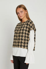 Rue de Femme Hika jakku - beige musta - naisten jakut - muoti - lifestyle - IHANA Store