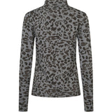 Rue de Femme Roll neck pusero - harmaa leokuvio - naisten muoti - paidat - poolopuserot - pukeutuminen - lifestyle - IHANA Store - kotimainen verkkokauppa