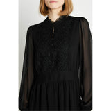 Rue de Femme Sigrida mekko - musta - sifonkimekko - juhlamekot - naisten muoti - lifestyle - IHANA Store