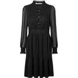 Rue de Femme Sigrida mekko - musta - sifonkimekko - juhlamekot - naisten muoti - lifestyle - IHANA Store