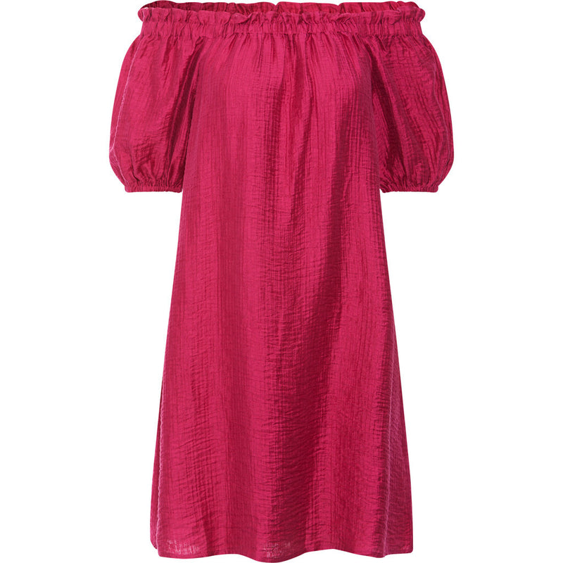 Rue de Femme Tea mekko - fuksianpunainen - off shoulder - tunikamekko - naisten vaatteet - IHANA Store - lifestylemyymälä 