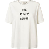 Rue de Femme Alvina Heart t-paita - valkoinen - printtipaidat - naisten muoti - lifestyle - IHANA Store - kotimainen verkkokauppa