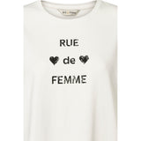 Rue de Femme Alvina Heart t-paita - valkoinen - printtipaidat - naisten muoti - lifestyle - IHANA Store - kotimainen verkkokauppa