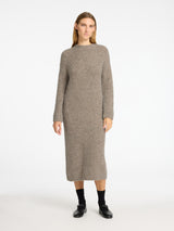 Selected Femme Gabella neulemekko - beige - naisten vaatteet - mekot - IHANA Store