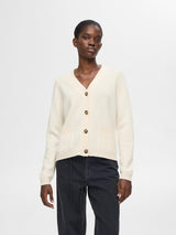 Selected Femme Ana neuletakki - luonnonvalkoinen - naisten vaatteet - yläosa - neuletakki - villatakki - IHANA Store