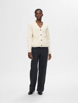 Selected Femme Ana neuletakki - luonnonvalkoinen - naisten vaatteet - yläosa - neuletakki - villatakki - IHANA Store