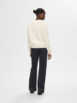 Selected Femme Ana neuletakki - luonnonvalkoinen - naisten vaatteet - yläosa - neuletakki - villatakki - IHANA Store