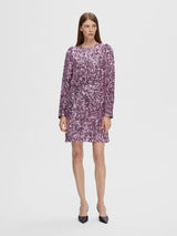 Selected Femme Colyn mekko - roosa - juhlavaatteet - paljettimekko -naisten muoti - IHANA Store - lifestyle