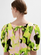 Selected Femme Helinda mekko - kuvioitu - vihreä - pinkki - naisten vaatteet - IHANA Store - lifestylemyymälä - verkkokauppa