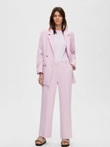 Selected Femme Myla housut - pinkki - naisten täyspitkät housut - leveät lahkeet - naisten vaatteet - IHANA Store