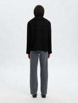 Selected Femme Alma villakangastakki - musta - lyhyt takki - lyhyt villakangastakki - naisten takit - naistenvaateliike - IHANA Store