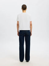 Selected Essential boxy t-paita - pyöreä kaula-aukko - t-paita - boxy - valkoinen - naisten vaatteet - IHANA Store - lifestyle - kotimainen verkkokauppa