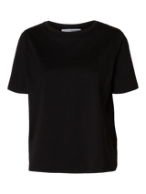 Selected Femme Assia t-paita - musta - naisten muoti - naisten t-paita - pukeutuminen - kesävaatteet - lifestyle - IHANA Store