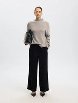 Selected Cille neule - beige - naisten neuleet - villavaatteet - naisten muoti - pukeutuminen - lifestyle - IHANA Store