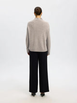 Selected Cille neule - beige - naisten neuleet - villavaatteet - naisten muoti - pukeutuminen - lifestyle - IHANA Store