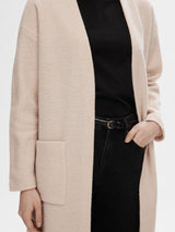 Selected Femme Darla neuletakki - beige - lämmin neuletakki - Naisten vaatteet - IHANA Store