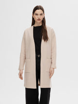 Selected Femme Darla neuletakki - beige - lämmin neuletakki - 100% villaa - Naisten vaatteet - IHANA Store