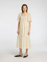 Selected Femme Dora maksimekko - vaalea kuvioitu - naisten vaatteet - muoti - lifestyle - lifestyle - IHANA Store