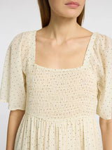 Selected Femme Dora maksimekko - vaalea kuvioitu - naisten vaatteet - muoti - lifestyle - lifestyle - IHANA Store