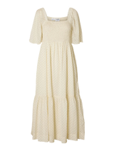 Selected Femme Dora maksimekko - vaalea kuvioitu - naisten vaatteet - muoti - lifestyle - lifestyle - IHANA Store