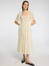 Selected Femme Dora maksimekko - vaalea kuvioitu - naisten vaatteet - muoti - lifestyle - lifestyle - IHANA Store