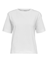 Selected Femme Essential t-paita - pyöreä kaula-aukko - t-paita - boxy - valkoinen - naisten vaatteet - IHANA Store - lifestyle - verkkokauppa