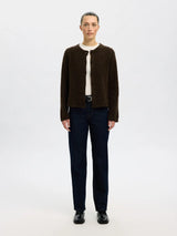 Selected Femme Lulu New neuletakki - ruskea - naisten muoti - lifestyle - IHANA Store