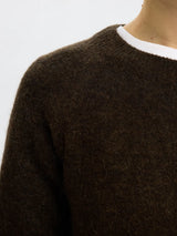 Selected Femme Lulu neule - ruskea - villaneule - o-aukko - o-aukkoinen neule - naisten vaatteet - IHANA Store