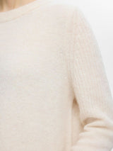 Selected Femme Sia Ras neule - luonnonvalkoinen - naisten neuleet - muoti - lifestylemyymälä - IHANA Store