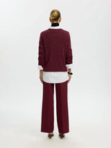 Selected Femme Lulu New neule- viininpunainen - neuleet ja neuletakit - yläosat - Naisten vaatteet - IHANA Store - lifestyle