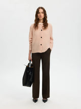 Selected Femme Lulu lyhyt neuletakki - persikka - neuleet ja neuletakit - yläosat - vaatteet - IHANA Store