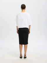 Selected Shelly hame - musta - kynähame - trikoohame - naisten alaosat - muoti - naisten hame musta - lifestyle - IHANA Store - kotimainen verkkokauppa