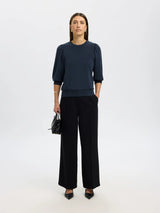 Selected Femme Tenny collegepusero - sininen - naisten paidat - puserot - collegepaidat - naisten muoti - lifestyle - IHANA Store