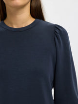 Selected Tenny collegepusero - sininen - naisten paidat - puserot - collegepaidat - naisten muoti - lifestyle - IHANA Store