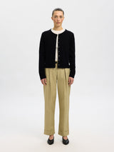 Selected Thea merinovillaneuletakki - musta - naisten neuleet - merinovillavaatteet - naisten muoti - pukeutuminen - lifestyle - IHANA Store