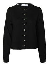 Selected Thea merinovillaneuletakki - musta - naisten neuleet - merinovillavaatteet - naisten muoti - pukeutuminen - lifestyle - IHANA Store