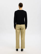 Selected Thea merinovillaneuletakki - musta - naisten neuleet - merinovillavaatteet - naisten muoti - pukeutuminen - lifestyle - IHANA Store