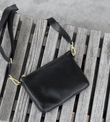 Treats Riika olkalaukku - musta - kirjekuorilaukku - pussukka - naisten nahkalaukut - naisten laukut - lifestyle - IHANA Store