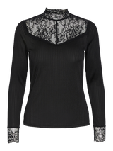 YAS Blace pitsipusero - musta - naisten paidat ja puserot - muoti - pukeutuminen - lifestyle - IHANA Store - verkkokauppa