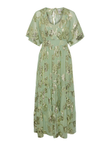 YAS Dasha mekko - maksimekko - vihreä - juhlamekko - sifonkinen - frillahelma - naisten vaatteet - IHANA Store - lifestylemyymälä - kotimainen verkkokauppa